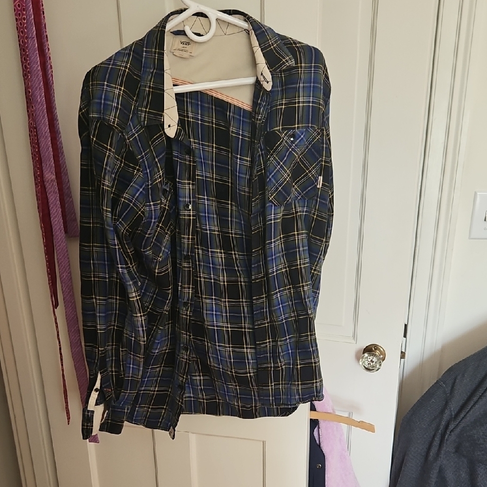 Vans Blue Plaid Shirt